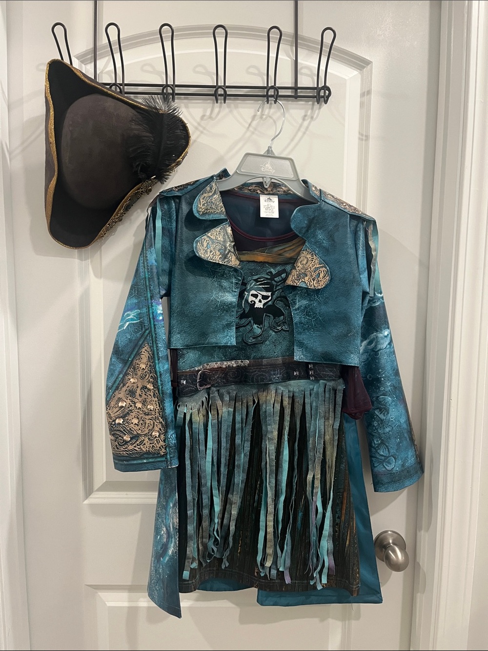 Disney Uma Decedents Pirate Costume Coat and Hat - Teal